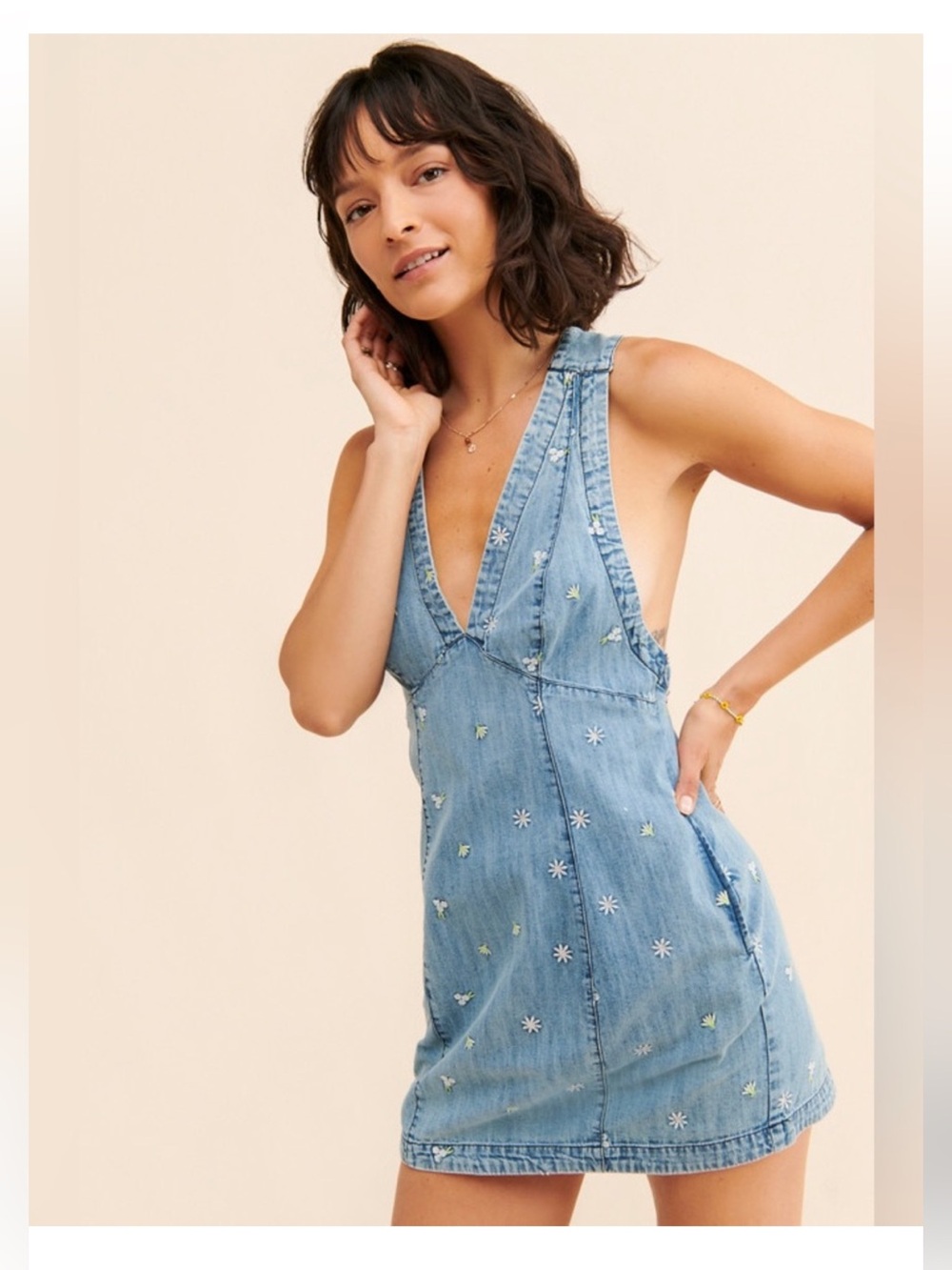 Free People Corinne Denim Dress - Picture 3 of 4